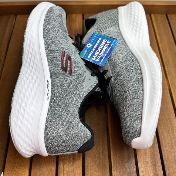 Skechers Skech-Lite Pro Faregrove Men’s Sneakers Grey Red Size 10 232598-GYRD - Picture 7 of 10